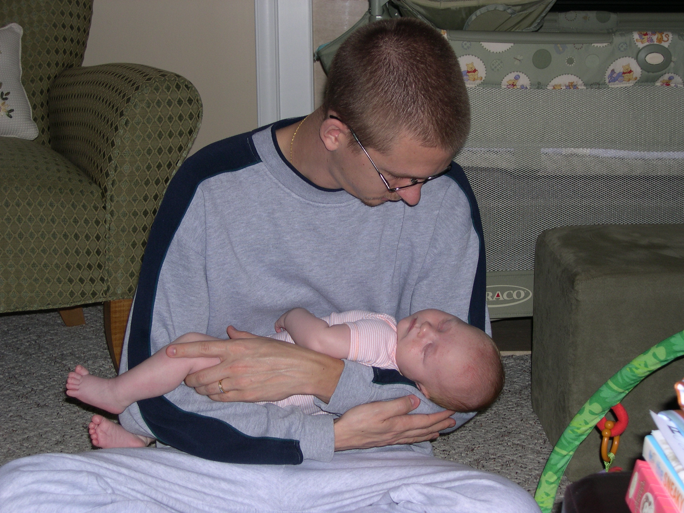 Daddy and Nicky relaxing