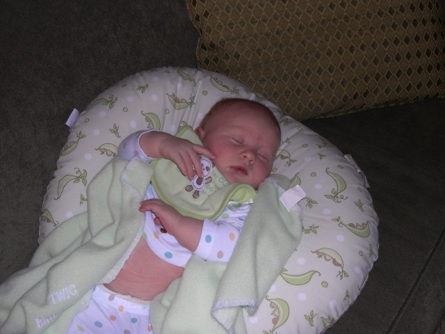 Sleeping in the Boppy