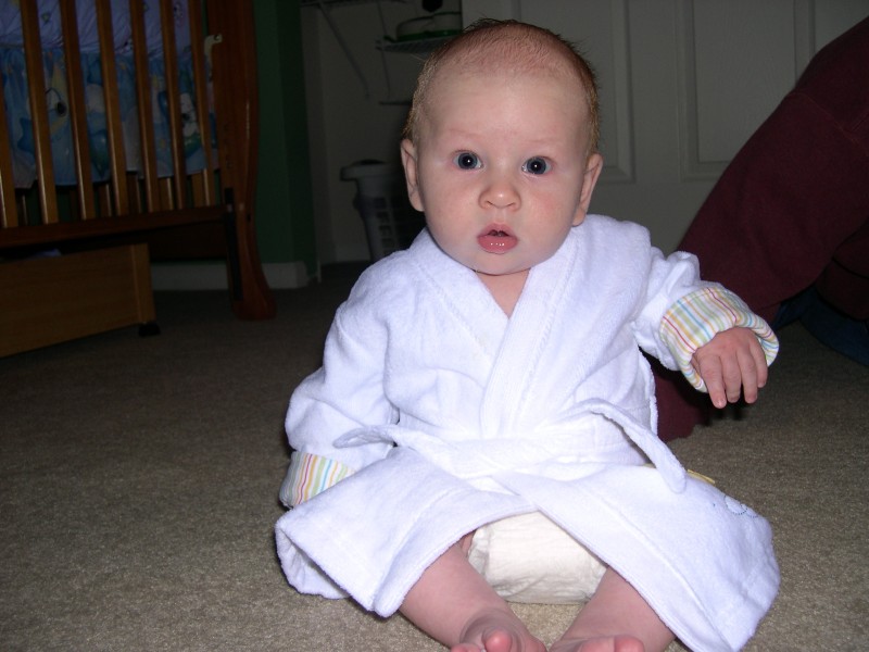 My favorite of Nicky in his robe!