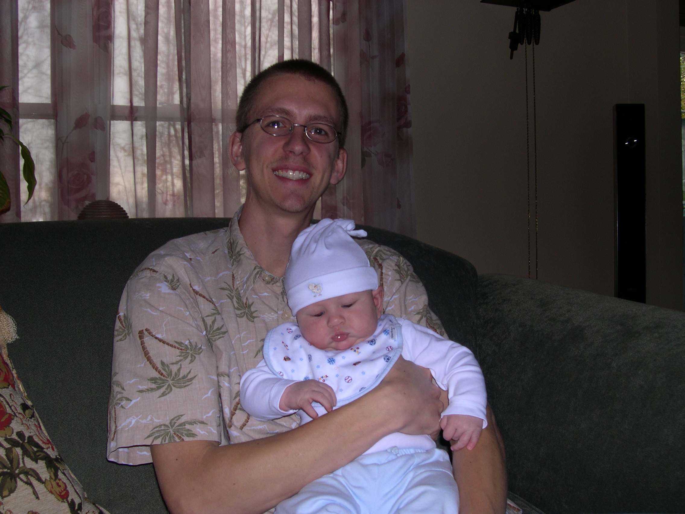 Daddy and Nicky ready to go for a walk