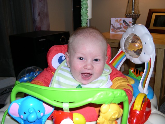 Nicky loves the Jumperoo!