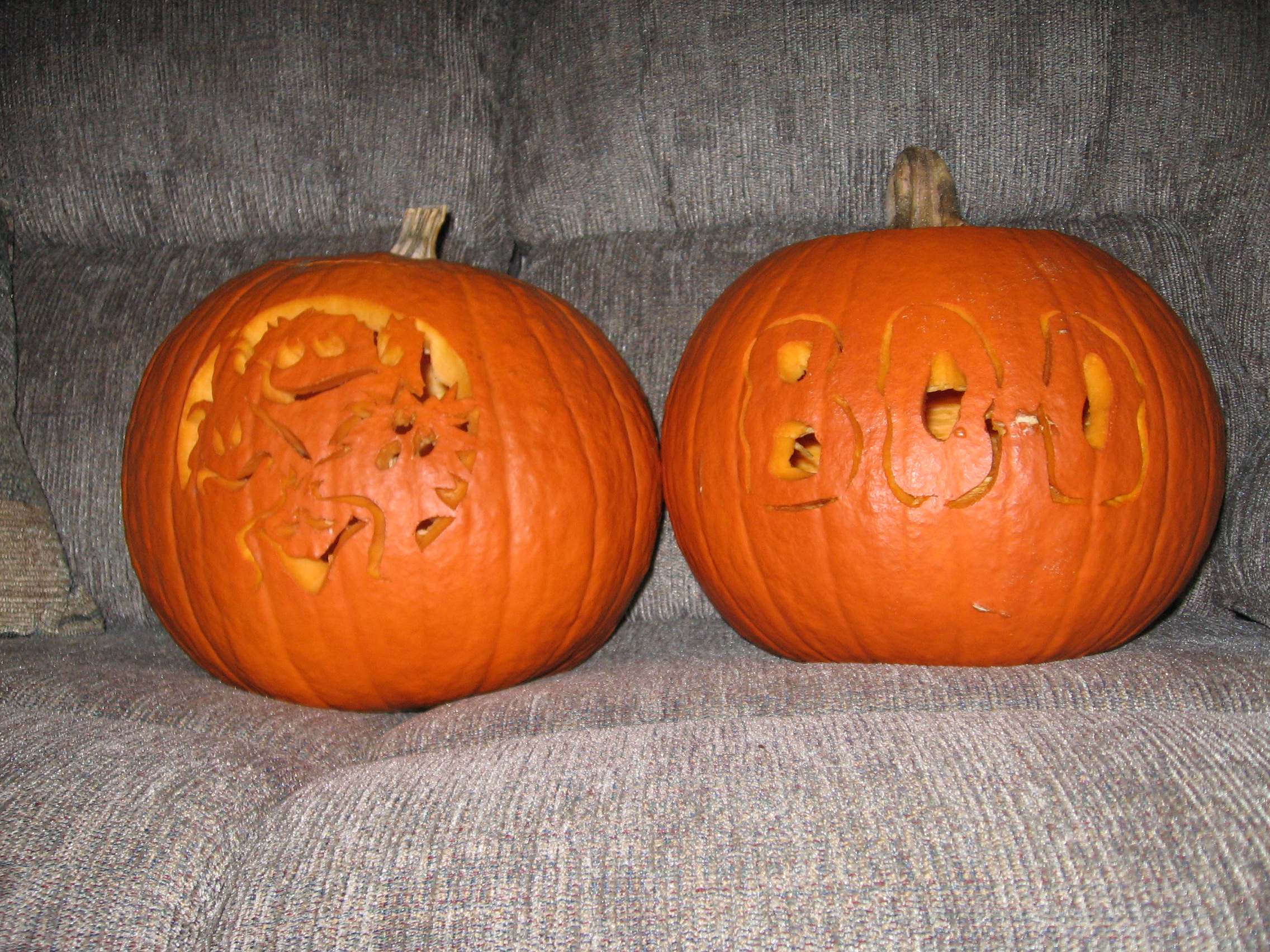 Our pumpkins after they were carved