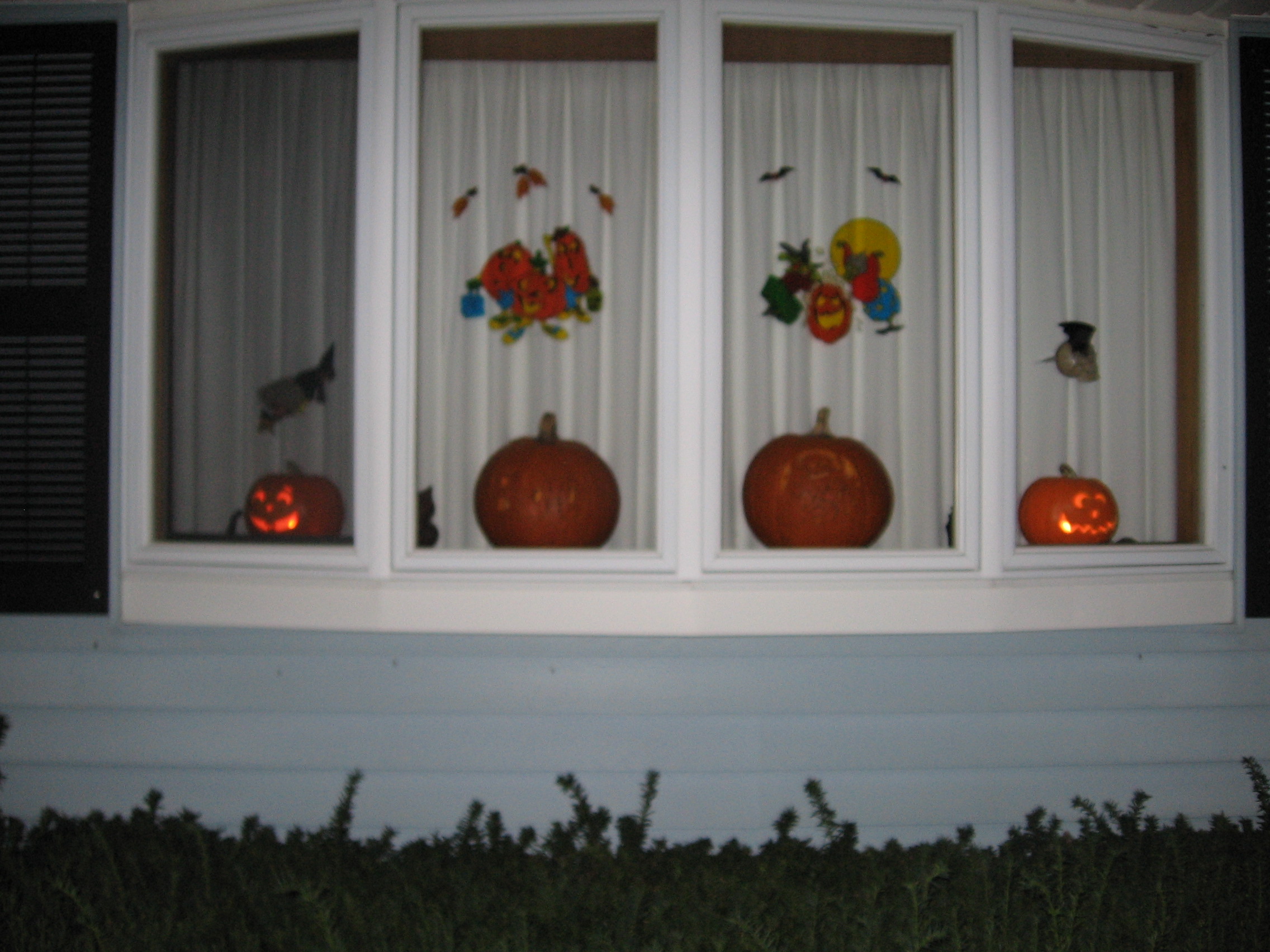 Front window at Trick or Treat time