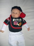 Nicky in his Buffalo Bills outfit