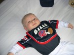 Nicky in his Buffalo Bills outfit