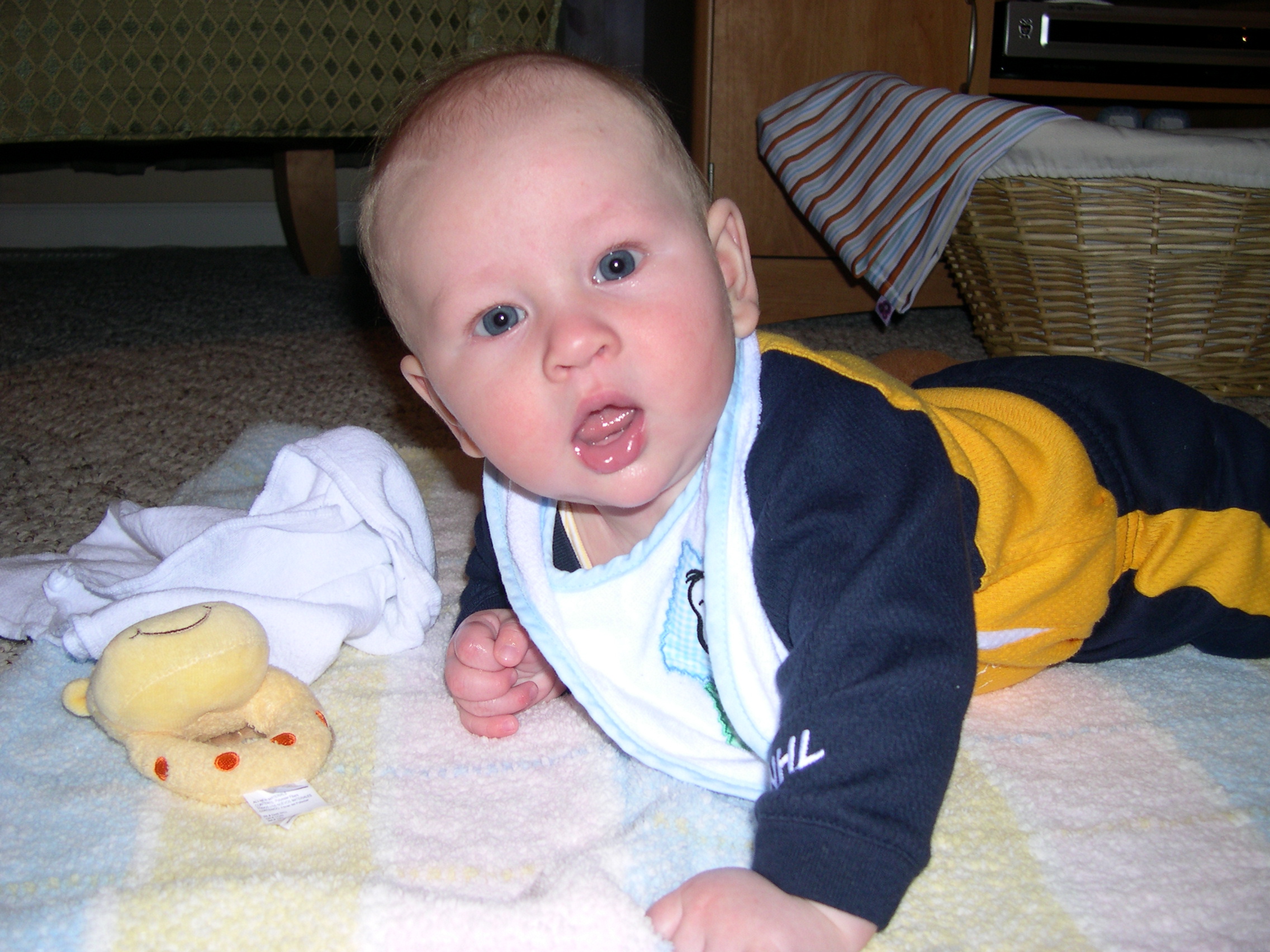 Nicky likes tummy time!