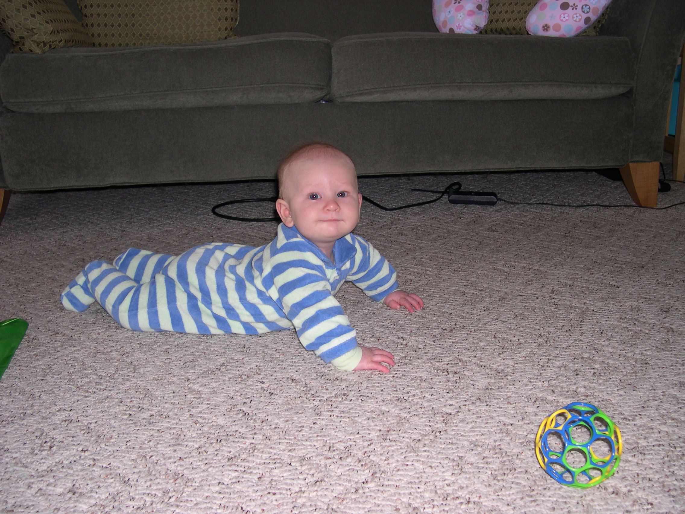 Nicky doing a push-up