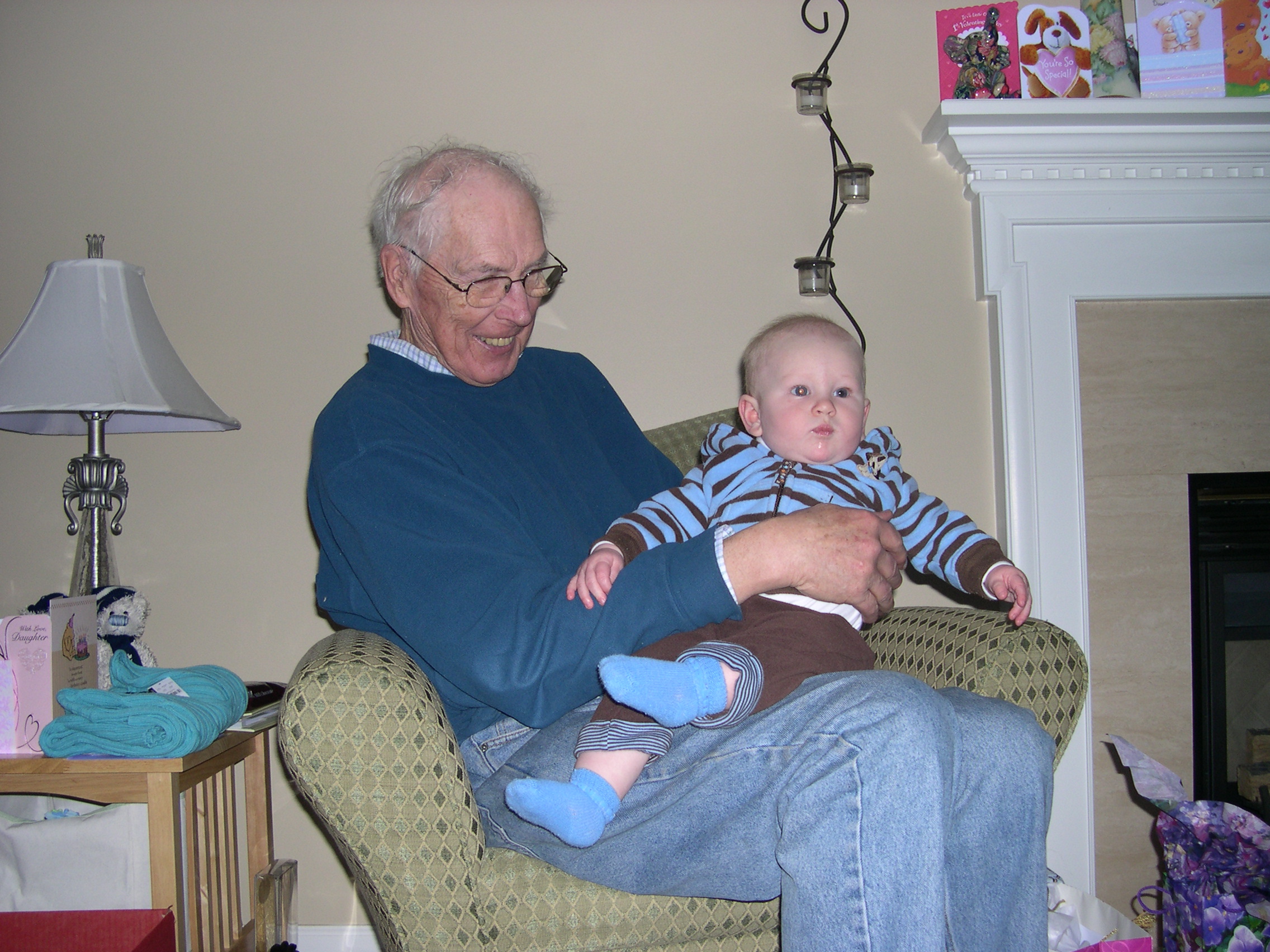 Grandpa Gordy holding Nicky