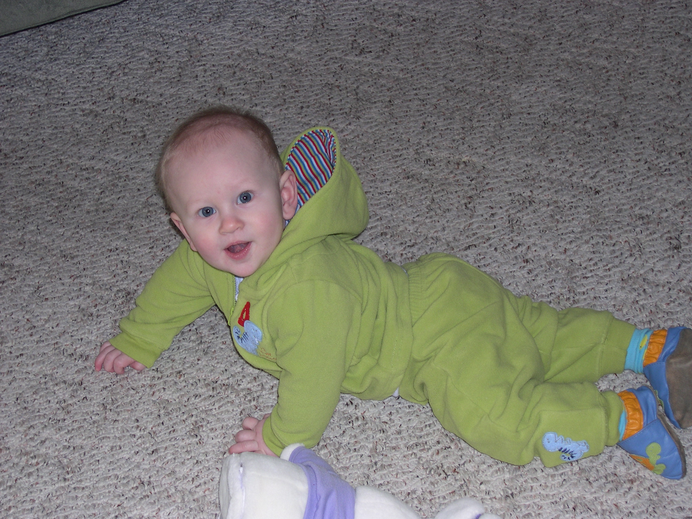 Enjoying Easter in an outfit from Aunt Carolyn!