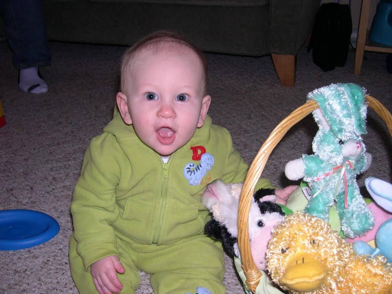 Nicky and his Easter toys