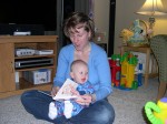 Mommy reading to Nicky