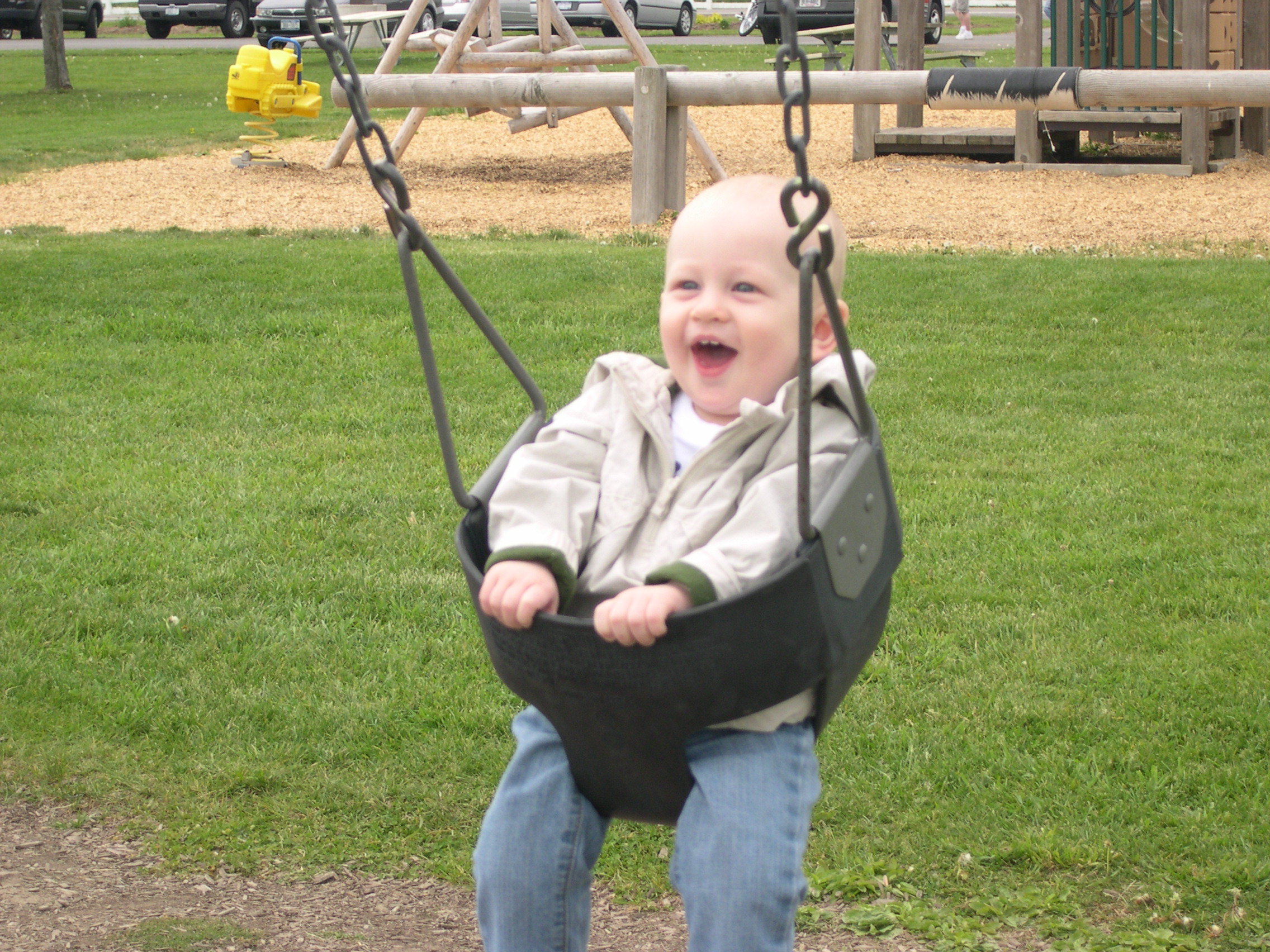 Nicky loves the swing!