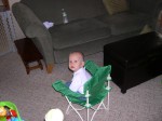 Nicky in his new camping chair
