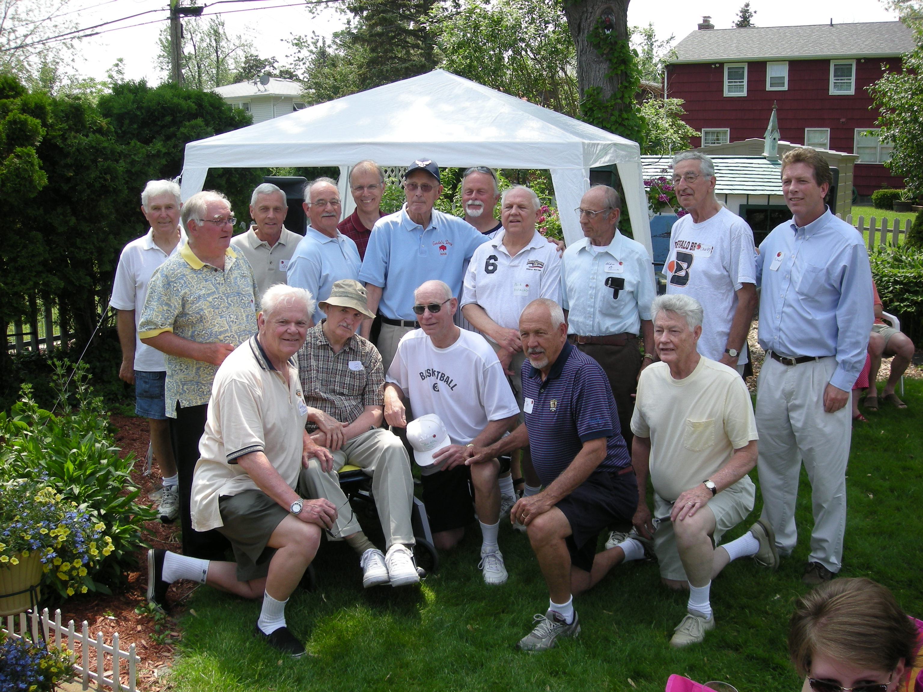 Grandpa Gordy with the basketball players