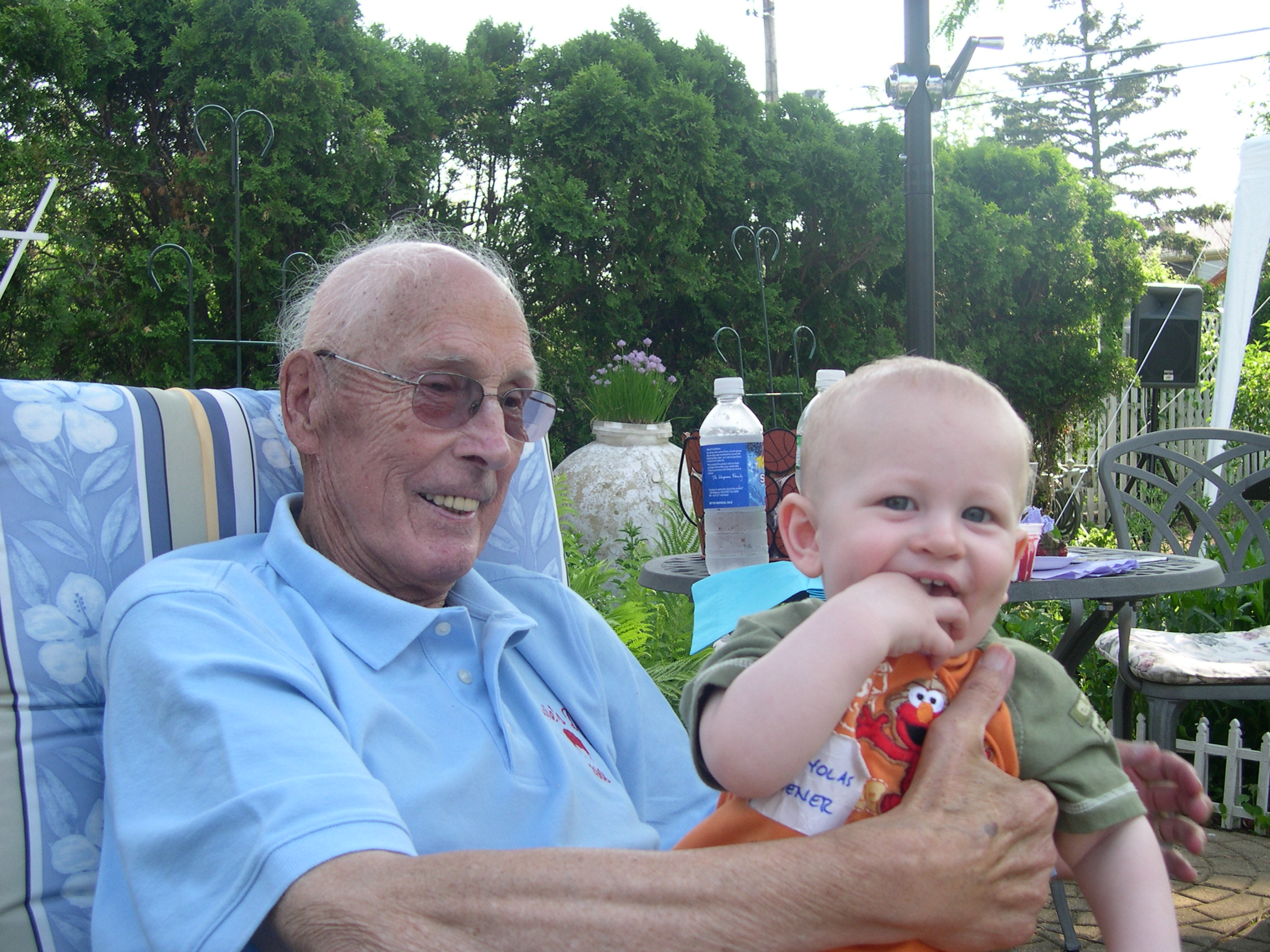 Grandpa Gordy holding Nicky