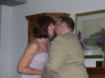 Kissing the bride!