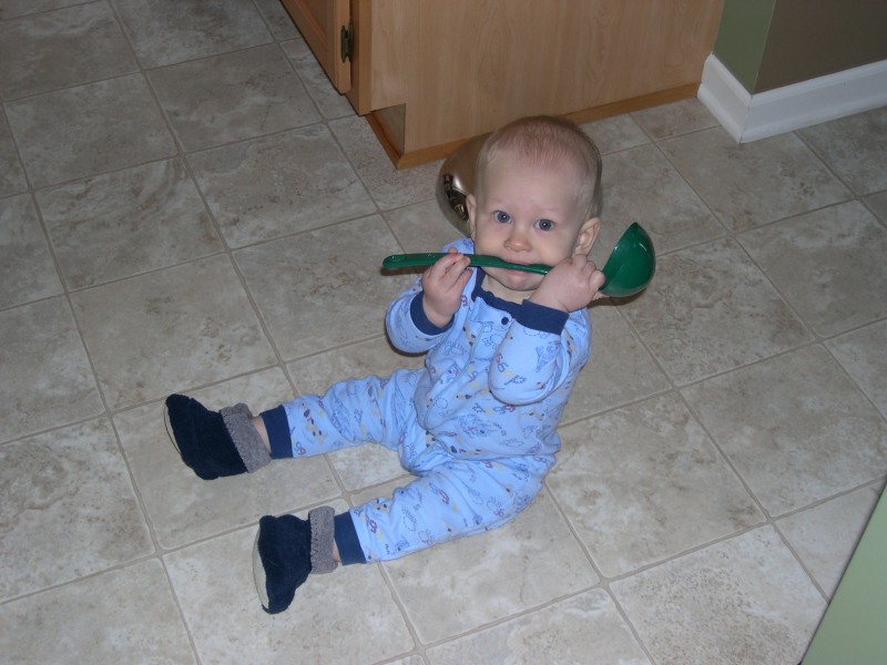 Nicky and his ladle