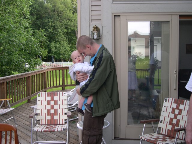 Daddy and Nicky snuggling for a minute