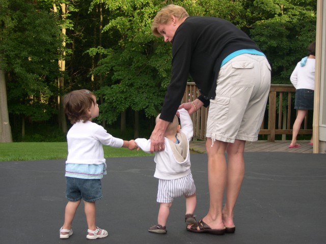 Ella and Nicky holding hands