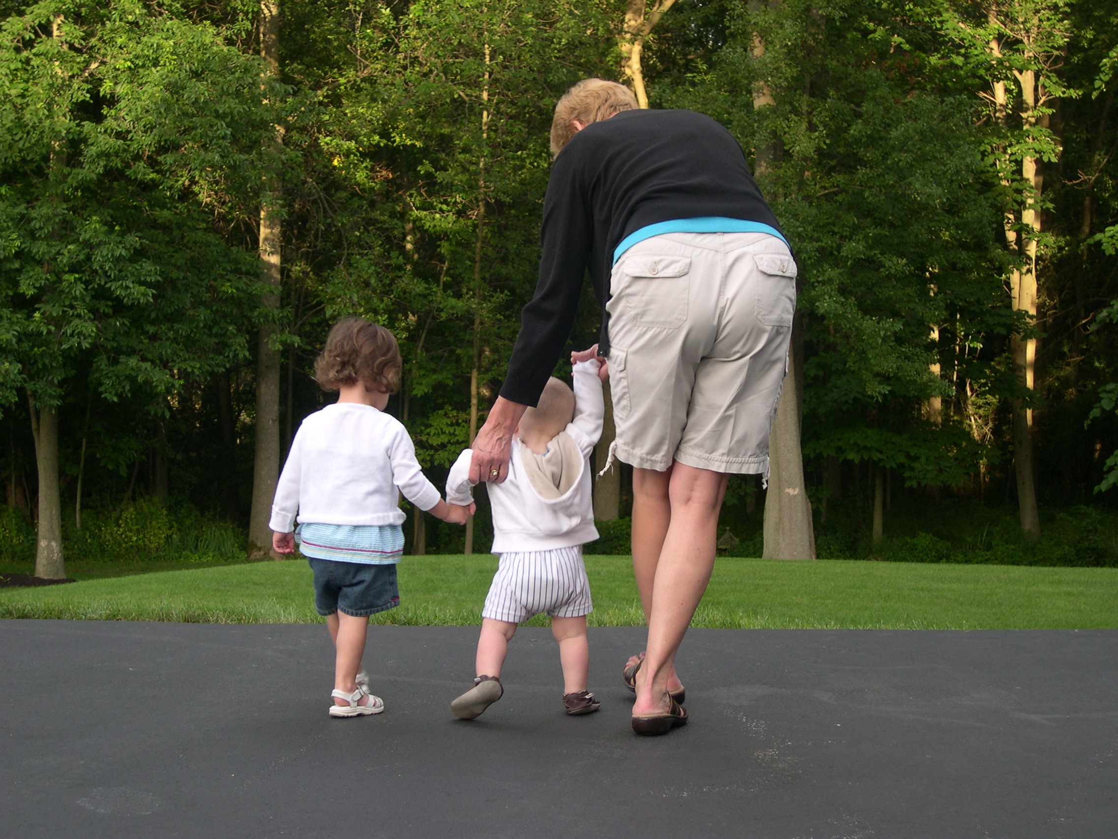 Ella and Nicky holding hands