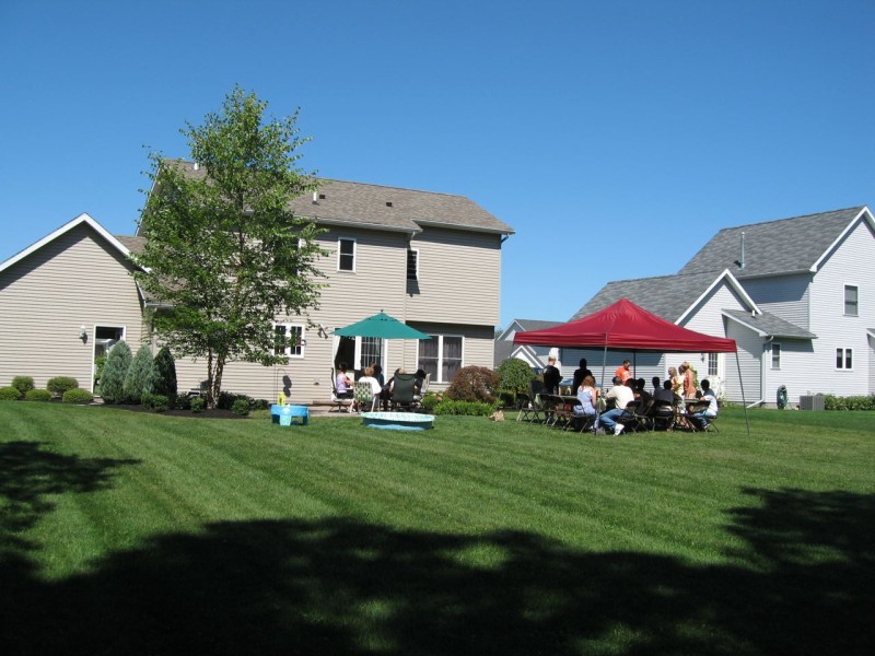 A view of our backyard party