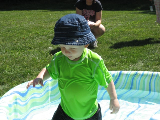 Nicky in the swimming pool