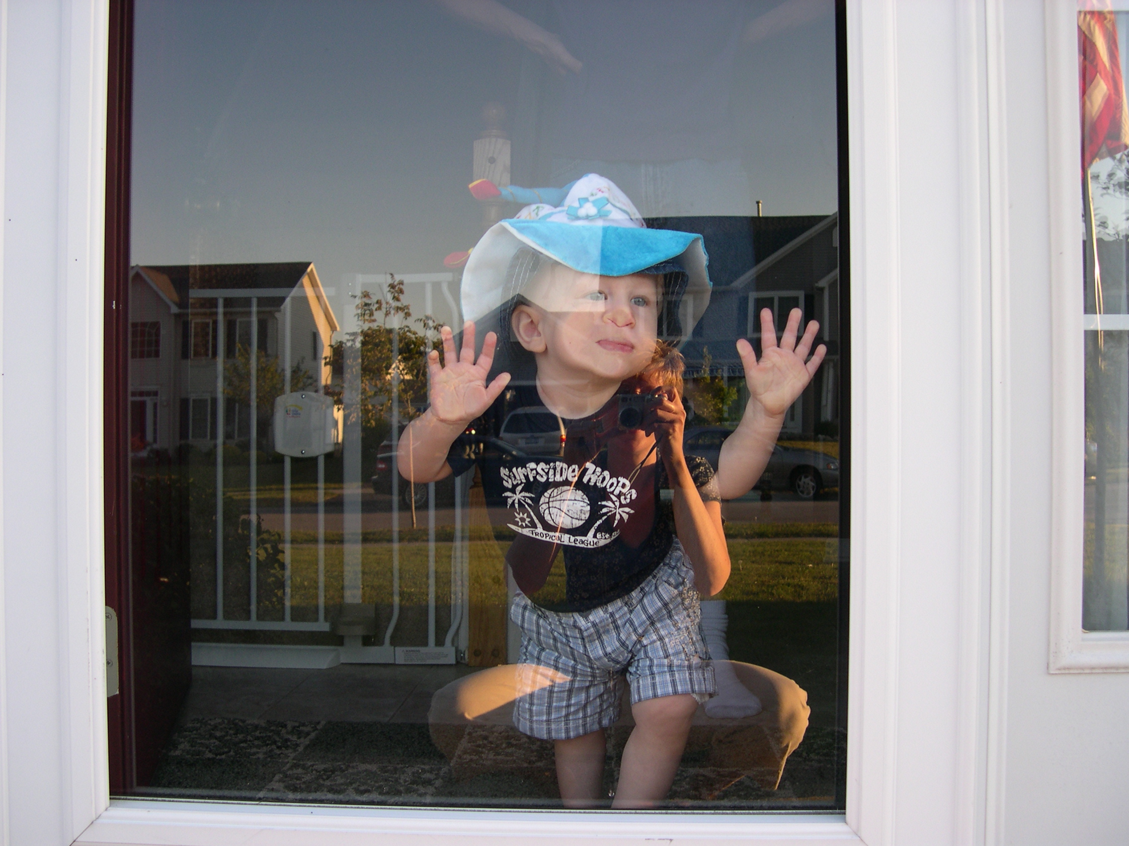 Nicky at the front door