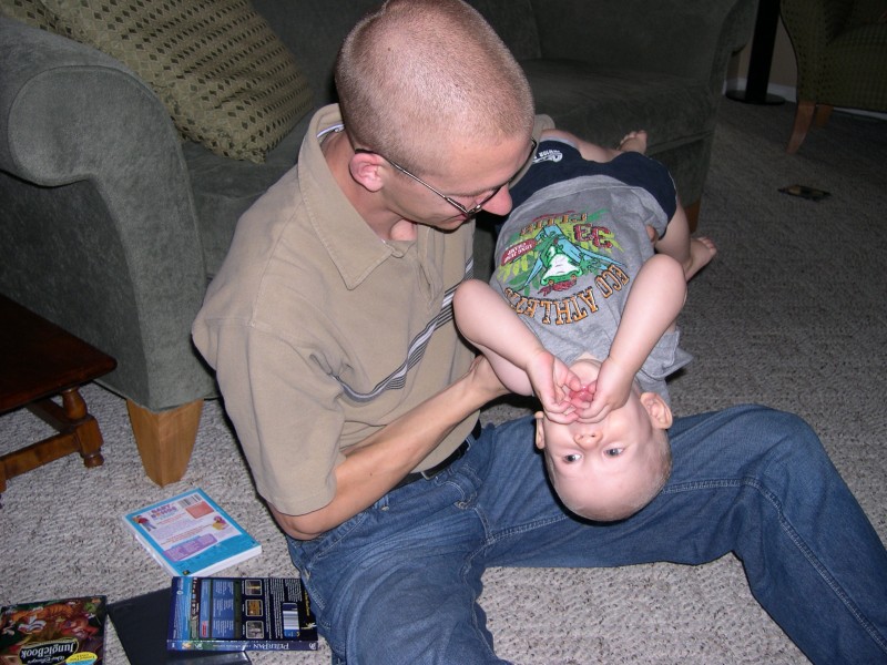 Daddy playing with Nicky