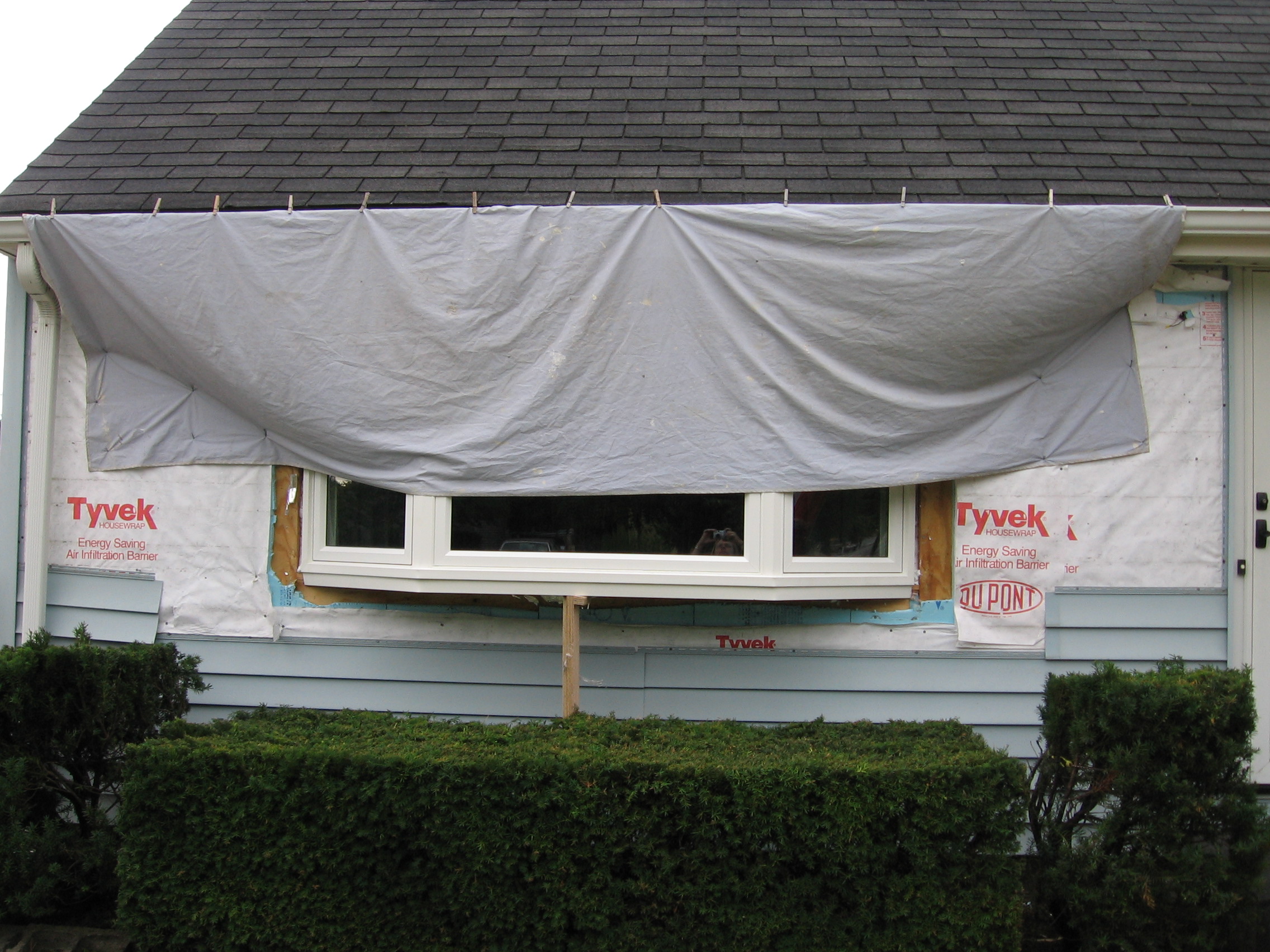 Tarp over window