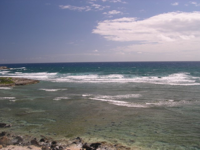 A view from the French side of the island