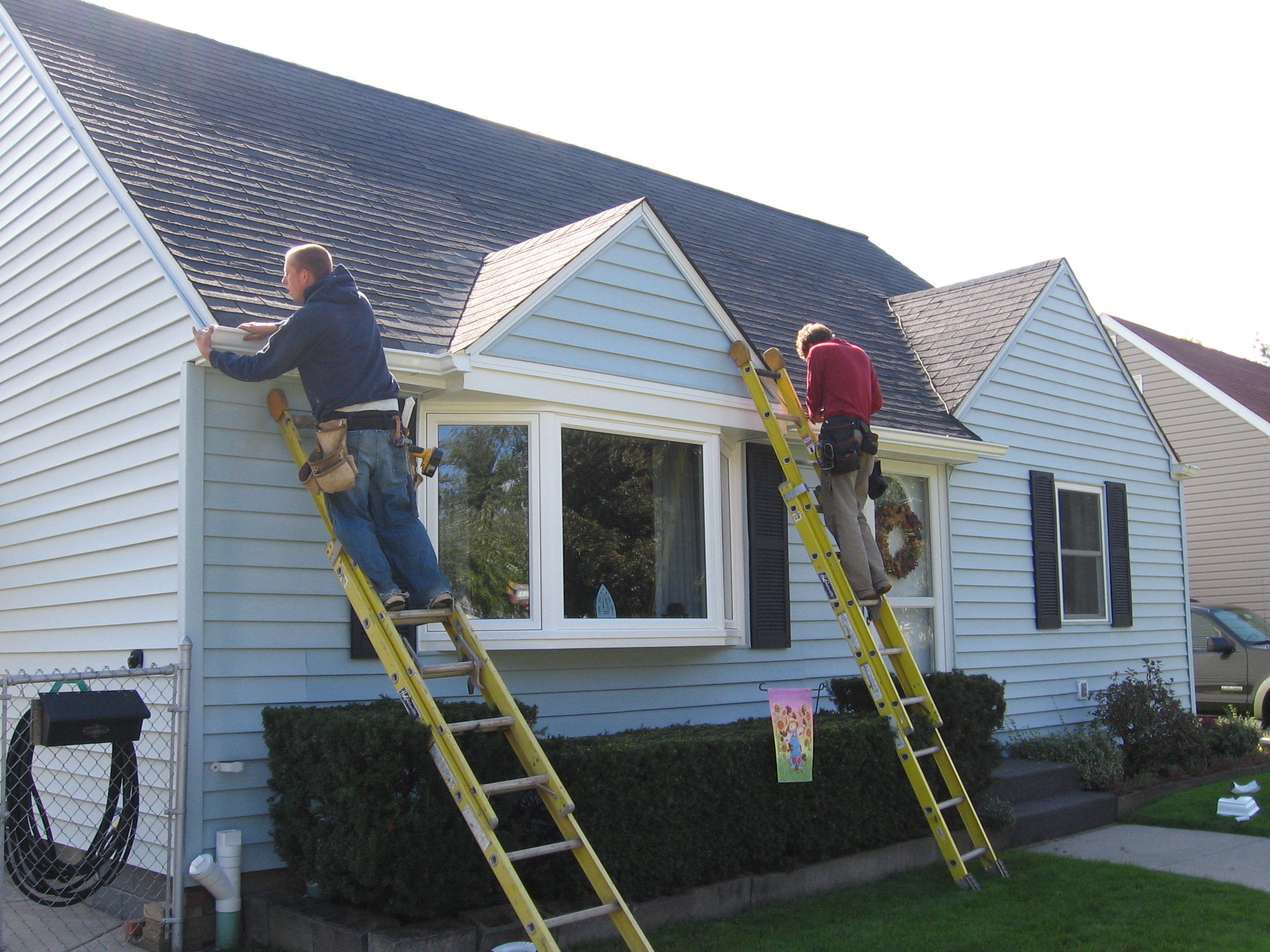 Gutters going up