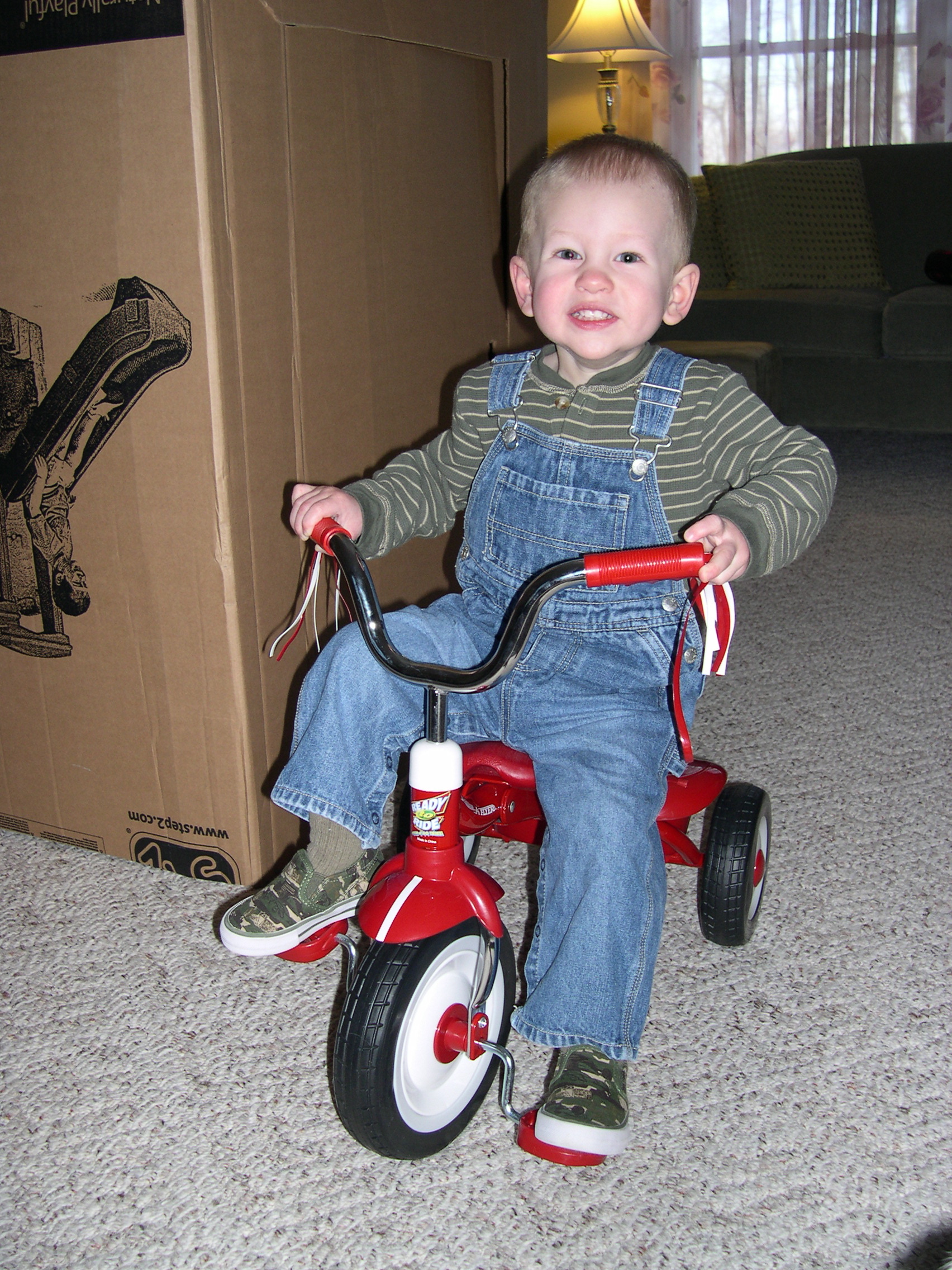 Nick is ready to ride as soon as he gets a helmet