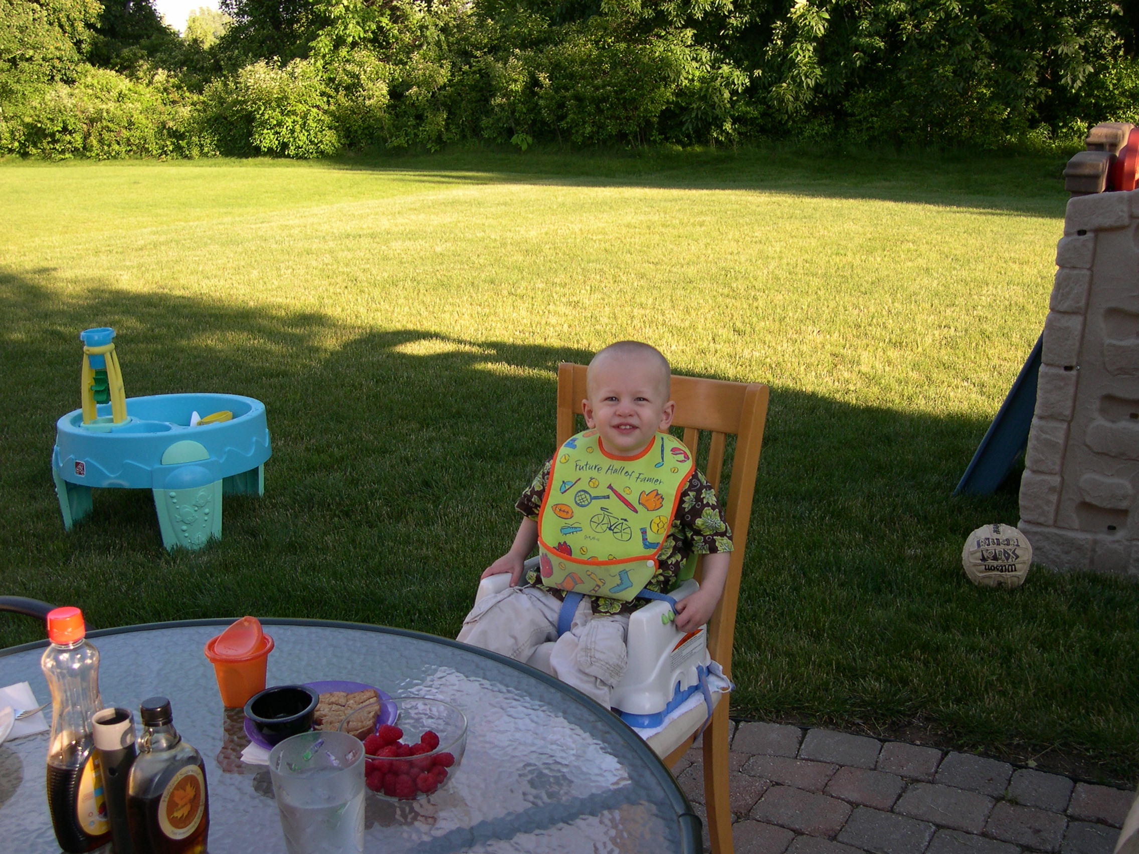 Our Father's Day dinner on the patio