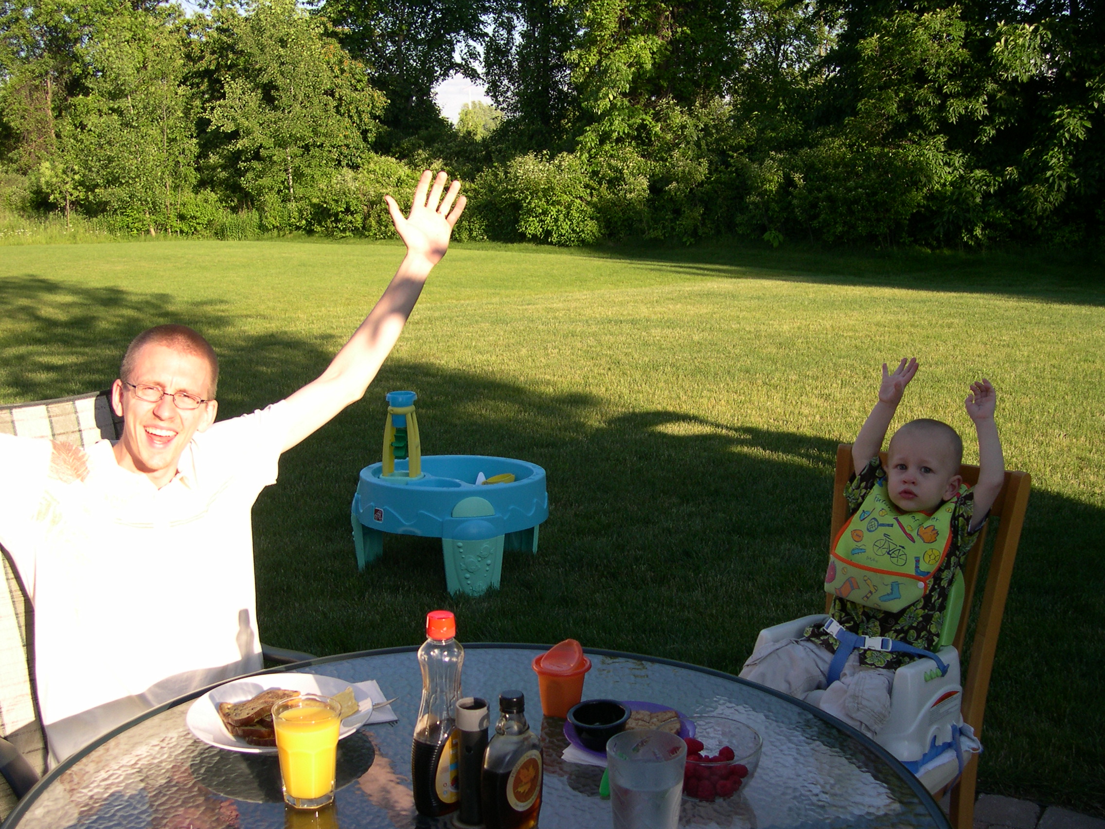 Hooray for dinner on the patio!