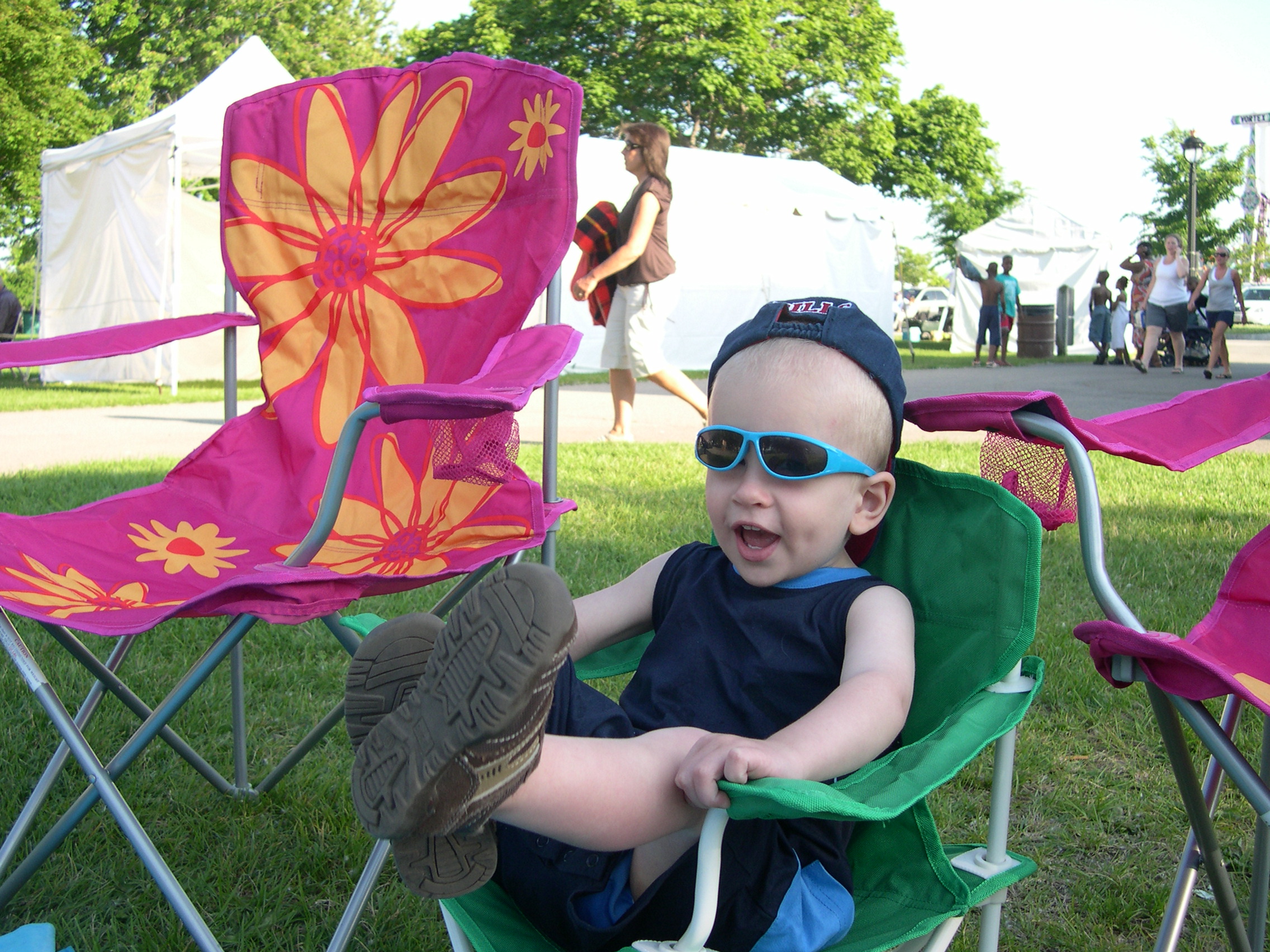 Nick in his camping chair