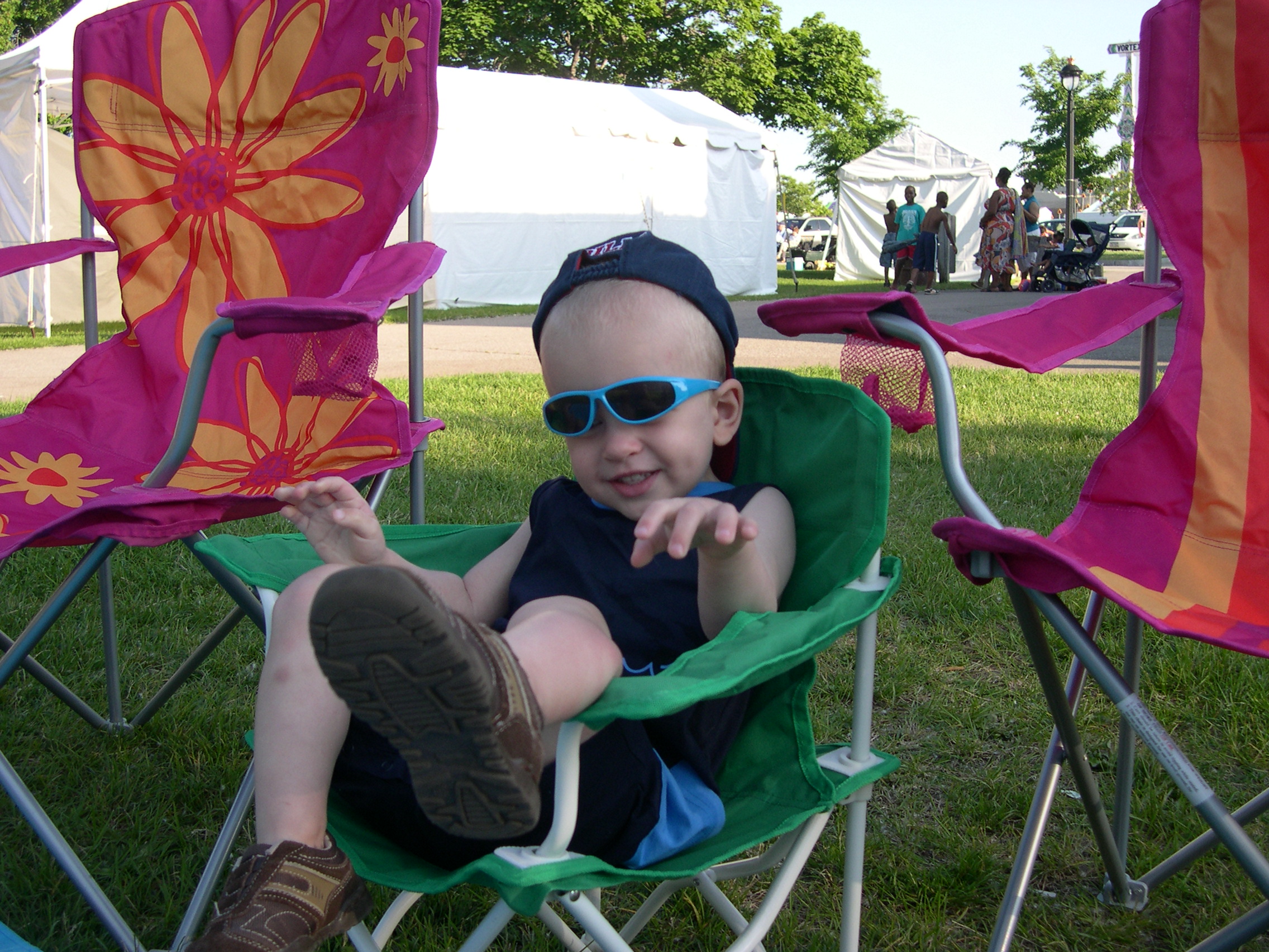 Nicky getting ready for his first picnic