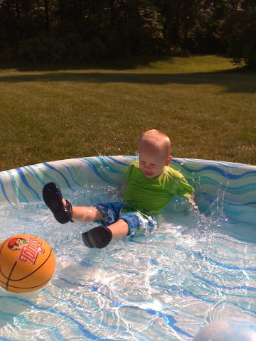 Enjoying the pool