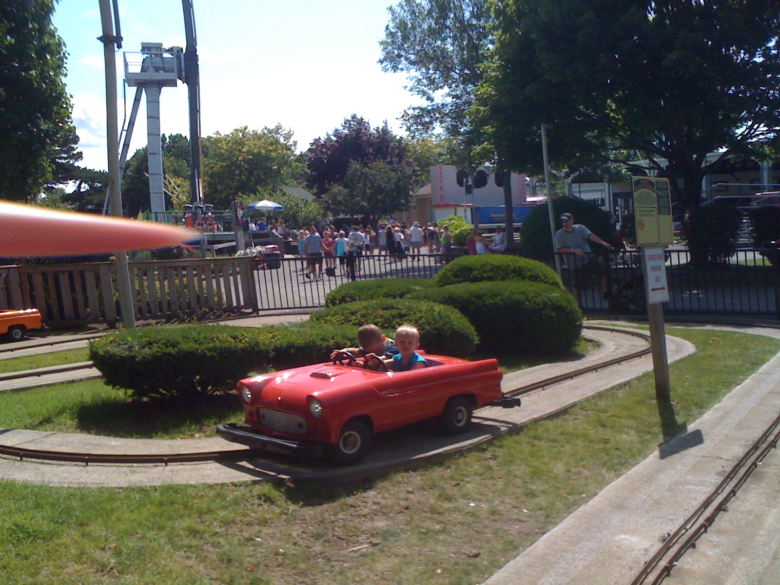 Nicky and Ben on the car ride