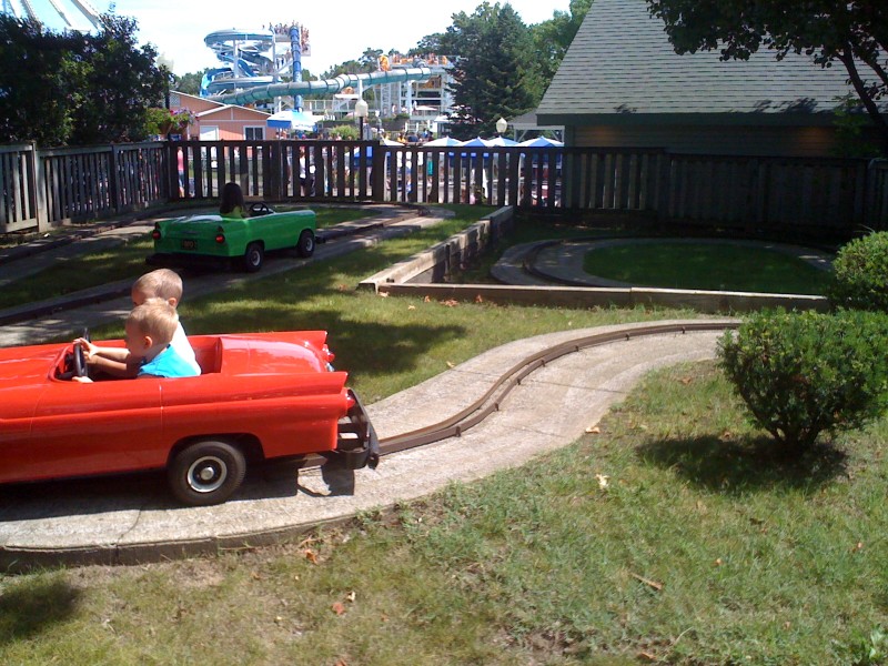 Nicky and Ben on the car ride