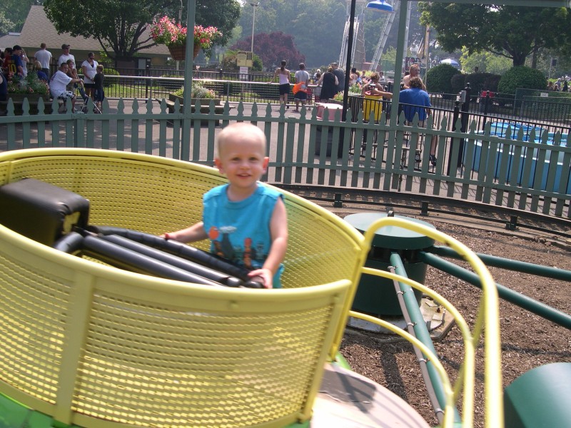 Nicky on the roller coaster