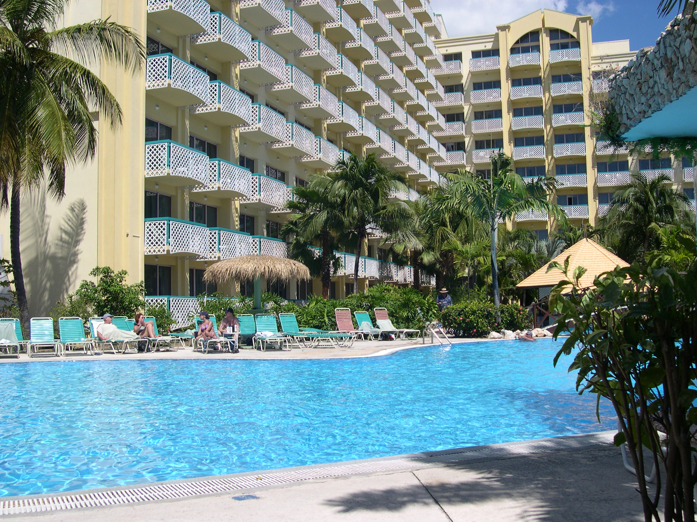 The hotel and main pool