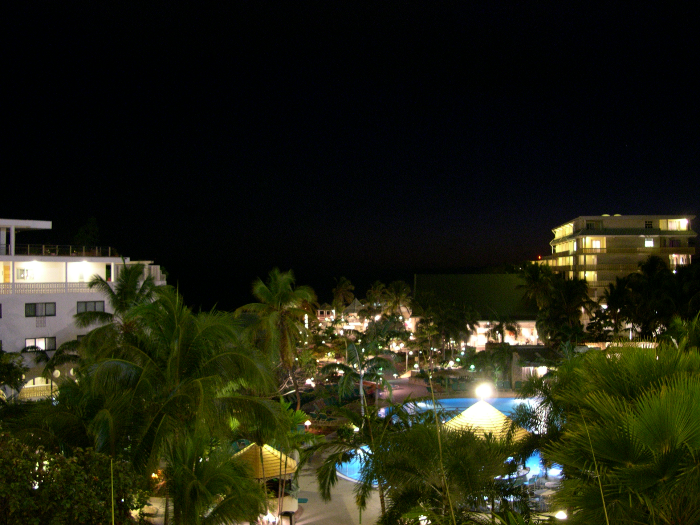 Night time view from our balcony