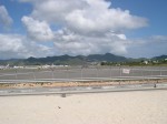 The runway ended right by the road and the beach