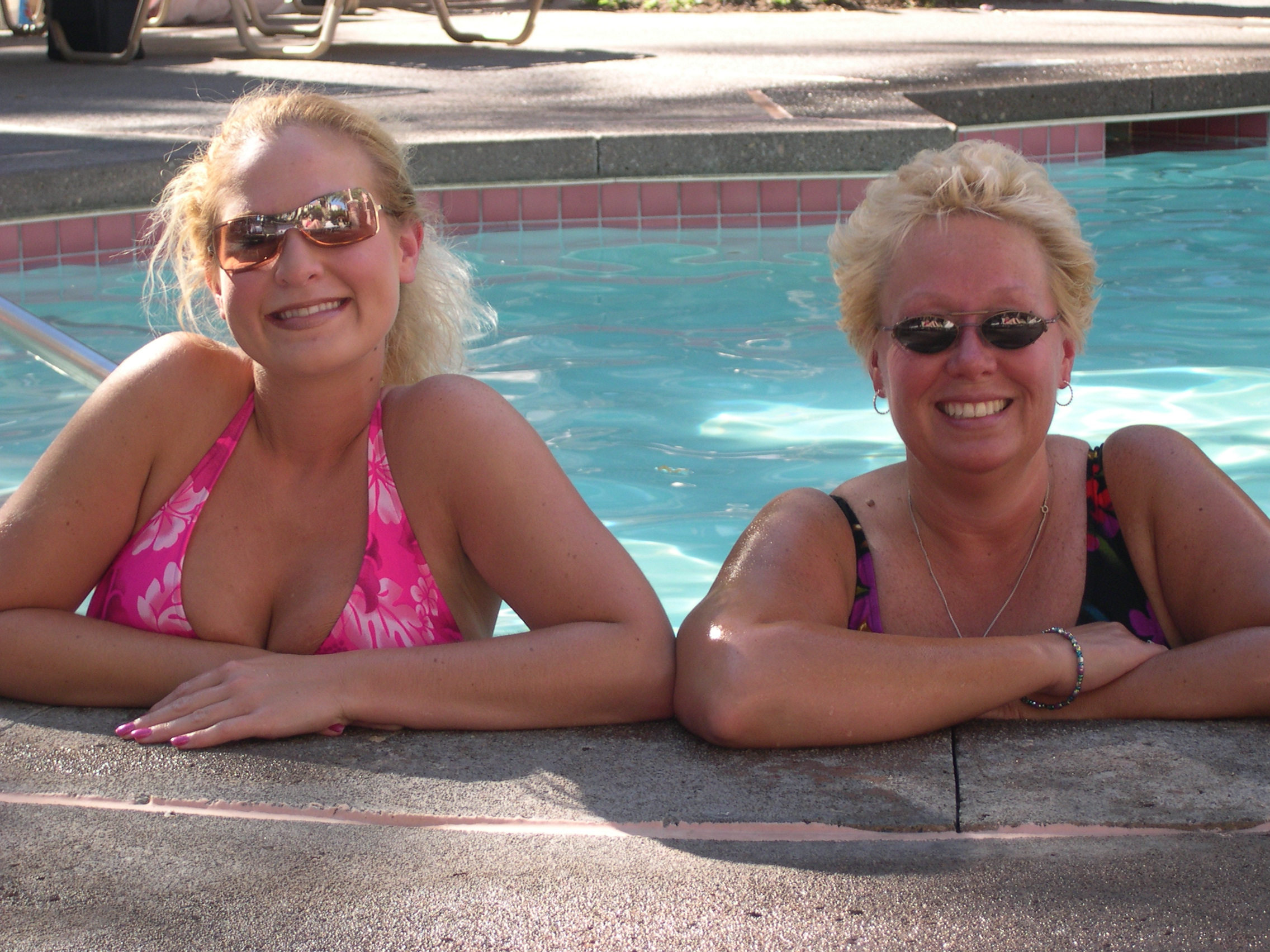 Jessica and Karen in the Pool