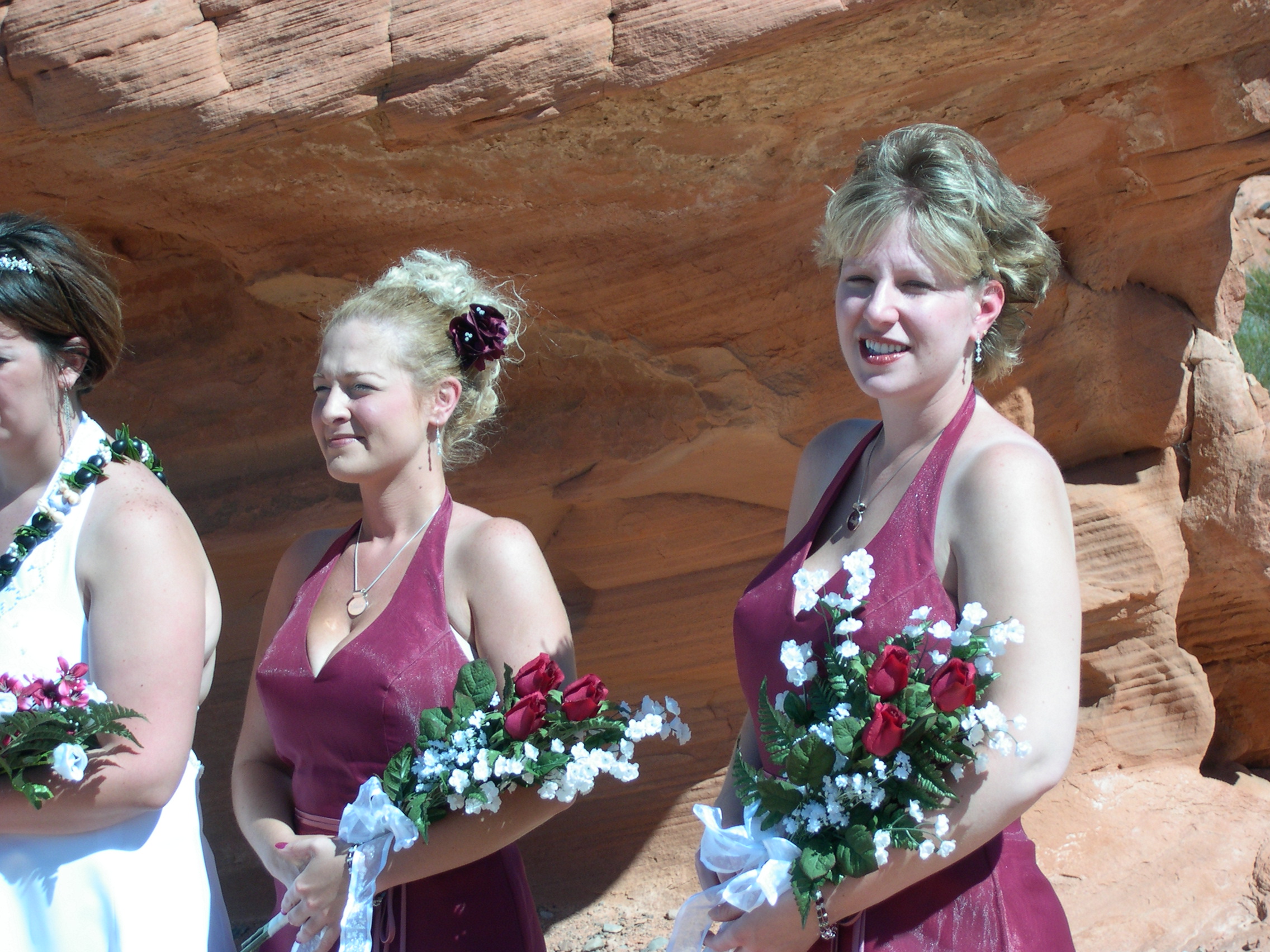 Jessica and Jen During the Ceremony