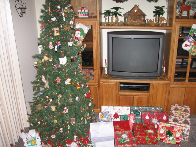 Our tree and presents wrapped for others