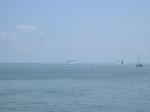 The Grand Princess waiting outside of Belize