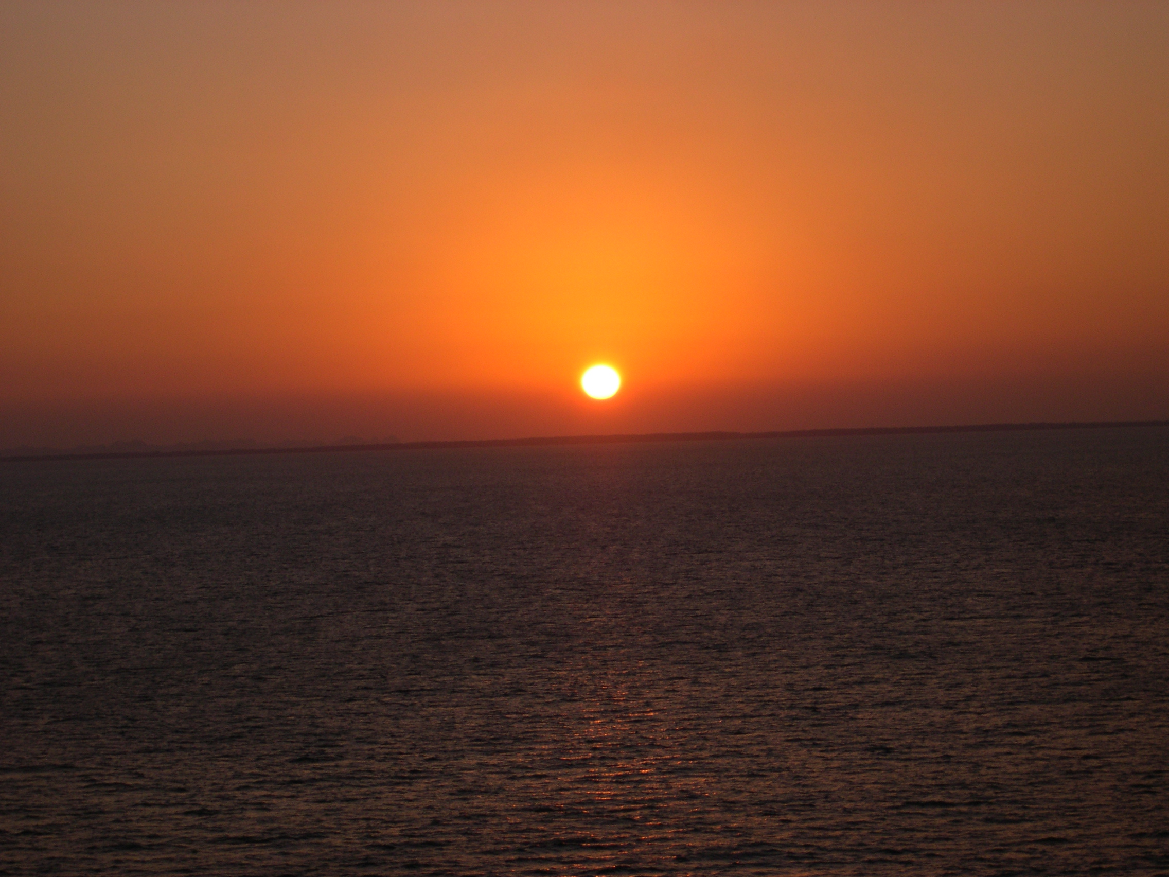 Sunset off the coast of Belize