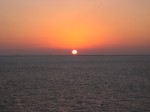 Sunset off the coast of Belize