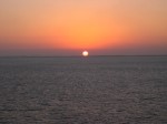 Sunset off the coast of Belize